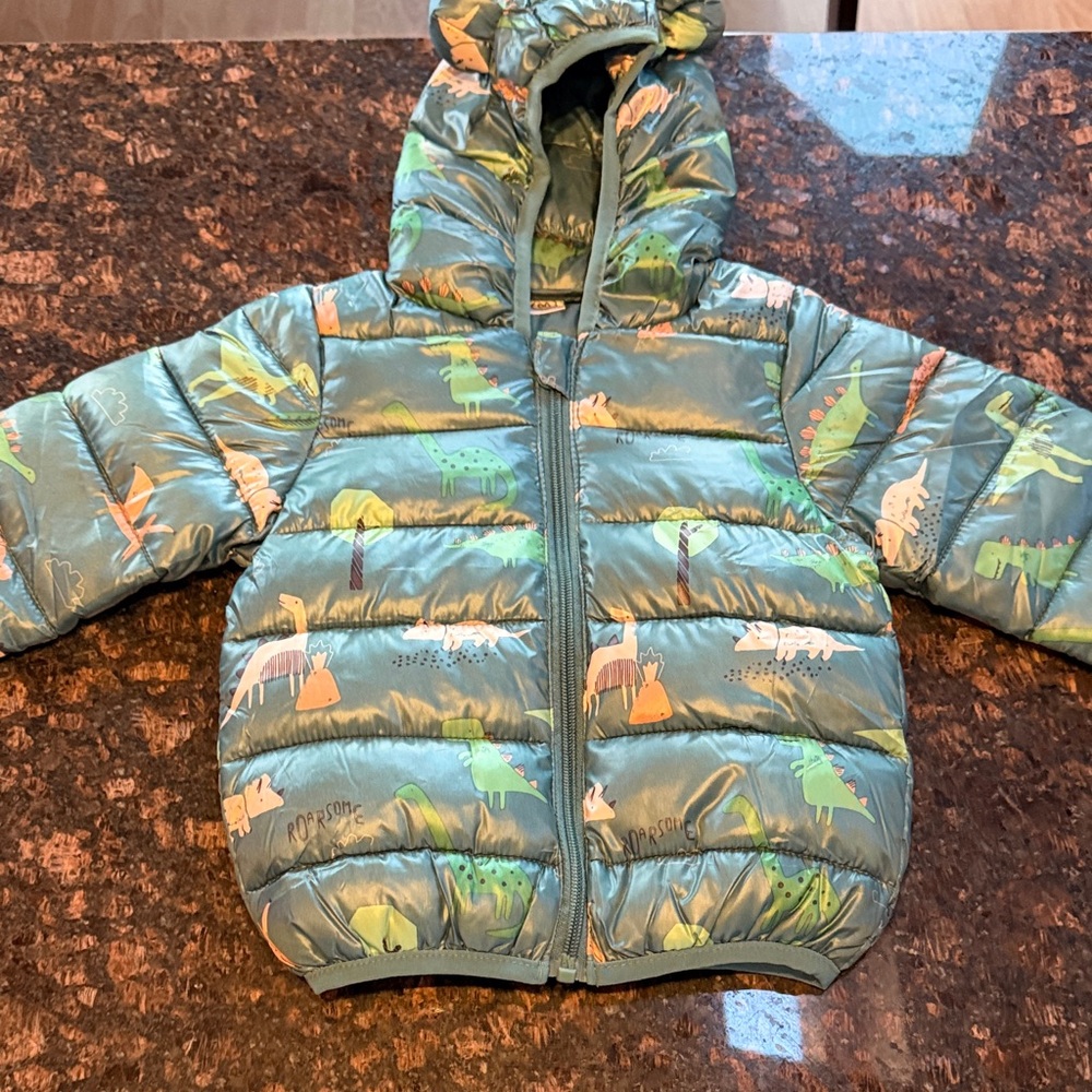 Kids' Dinosaur Puffer Jacket
